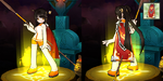 Grand Master/Blazing Heart's accessory, Senior Red Knights Cape. (Unavailable in KR)