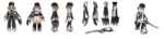 狂鋒武者和納斯德手臂的3D模型。