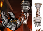 Comparaison entre le nouvel et l'ancien bras nasod.