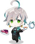 Promotional chibi artwork for Elsword Restaurant, featuring Ain in Royal Servant/Maid.