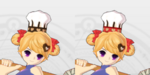 Chef Hat appearance (Choco left, Strawberry right)