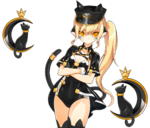 Transparent promotional artwork of Eve in the Black Cat - Black set.