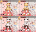 Suit appearance (Eve, Ver. Gold top, Ver. Snow bottom)